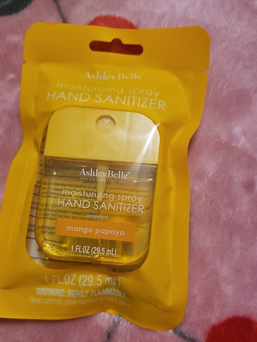 Mango Papaya Moisturizing Spray Hand Sanitizer - Yellow